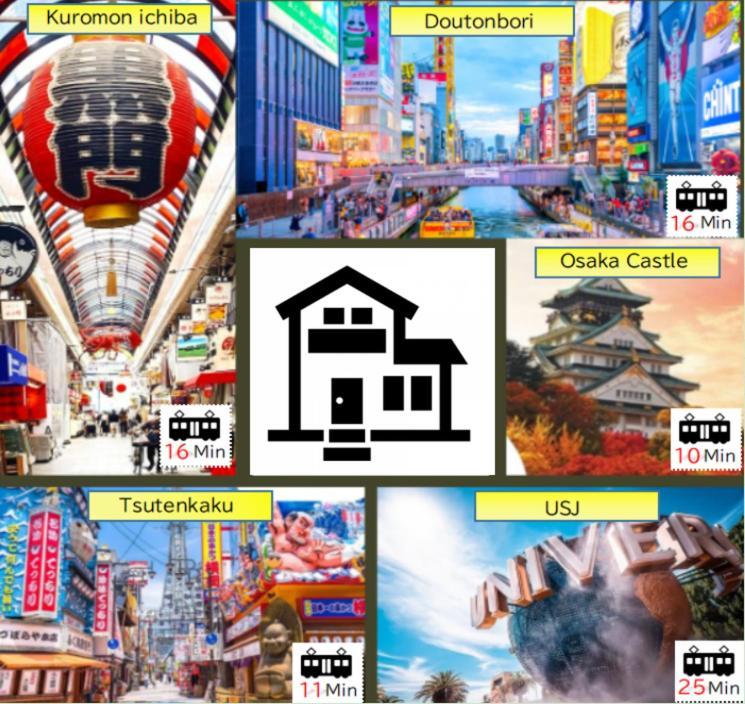 Jr天王寺駅・寺田町駅から徒歩圏内！ファミリー大歓迎の広々欧風ハイツ！ Apartment Osaka Ngoại thất bức ảnh